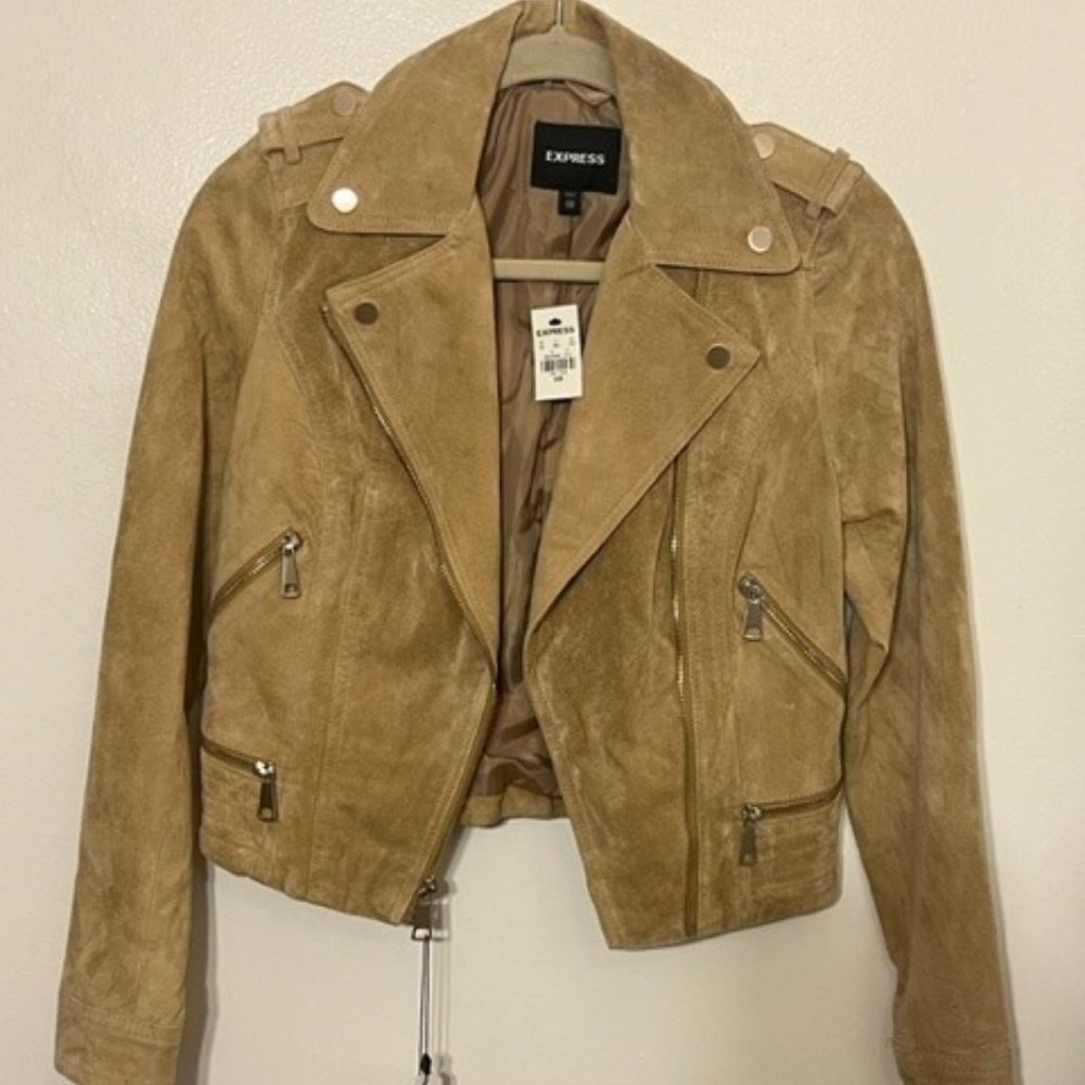 NTW - Express Genuine Suede Moto Jacket - Women's XXS